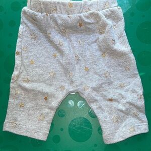 Gray Baby Pants with Gold Star Pattern